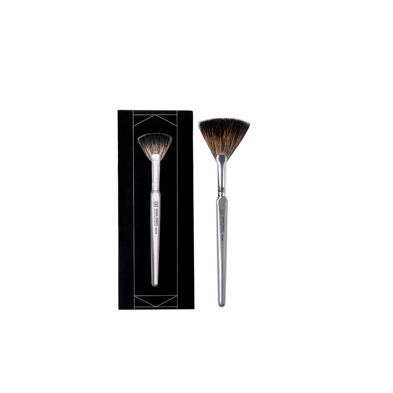 Silver Fan Brush #24
